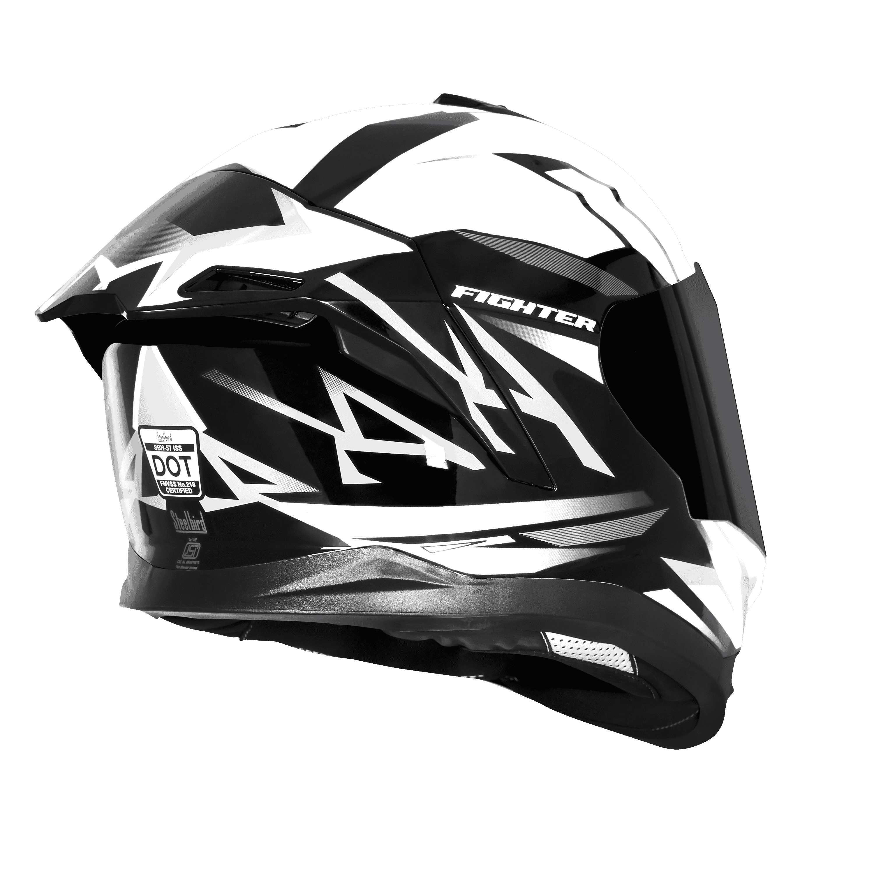 SBH-57 ISS FIGHTER F4 GLOSSY BLACK WITH WHITE